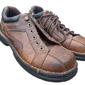 GBX Oxford Shoes Men's Brown Leather Cannon Vintage 90s Y2K Size 13 READ AS IS